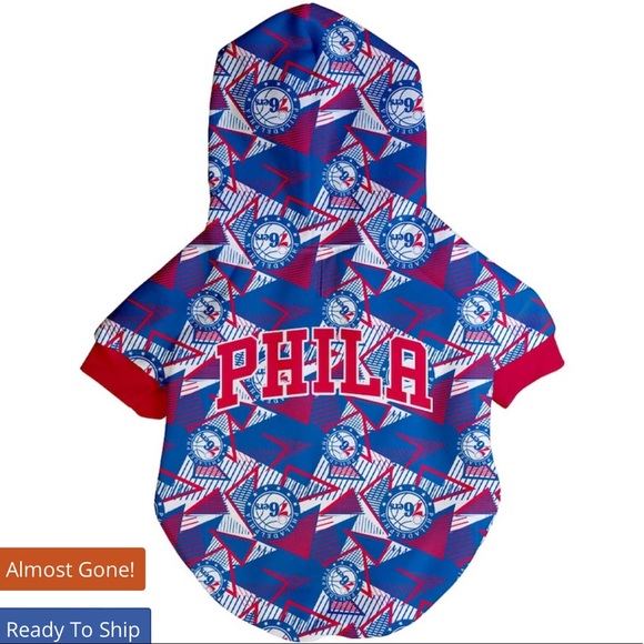 Fresh Pawz Other - Philadelphia 76ers Fresh Pawz Signature Pet Hoodie Sz XL